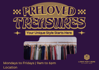 Preloved Clothing Store Postcard Design