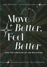 Modern Feel Better Yoga Meditation Poster