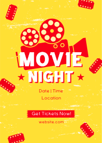 Movie Night Tickets Poster