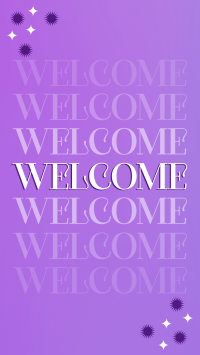 Gradient Sparkly Welcome Instagram Reel Image Preview