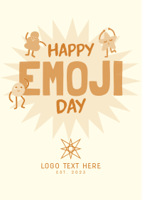 Happy Emoji Day Flyer