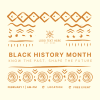 Black History Month Pattern Instagram Post Design