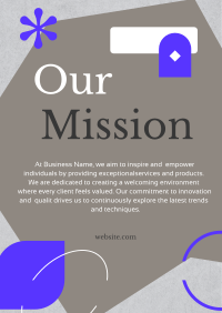 Stylish Our Mission Poster