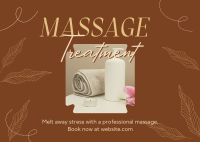 Body Massage Service Postcard