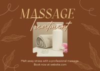 Body Massage Service Postcard Design