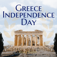 Contemporary Greece Independence Day Instagram Post Design