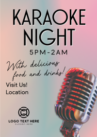 Karaoke Night Bar Poster