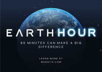 60 Minutes Earth Postcard Design