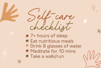 Self care checklist Pinterest Cover