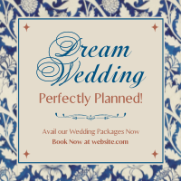 Decorative Vintage Wedding Instagram Post Image Preview