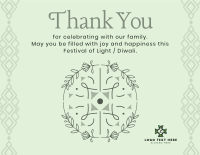 Diwali Lantern Thank You Card