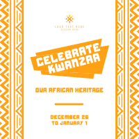 Celebrate Kwanzaa Heritage Instagram Post