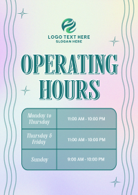 Y2K Operating Hours Poster