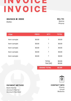 Machinery Invoice Image Preview
