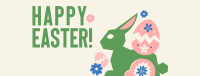 Floral Easter Bunny  Facebook Cover