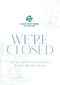 Luxurious Closed Restaurant Poster