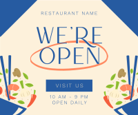 Minimalist Trendy Restaurant Business Facebook Post