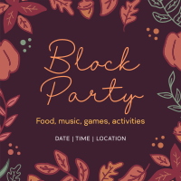 Autumn Block Party Instagram Post Design