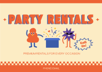 Mascot Party Rental Postcard