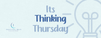 Minimalist Light Bulb Thinking Thursday Facebook Cover Image Preview