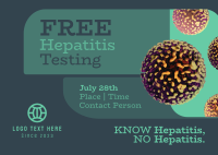 Geometrical Hepatitis Testing Postcard Design