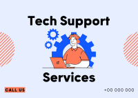 Techie Help  To the Rescue Postcard