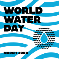 World Water Day Waves Instagram Post Design