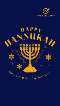 Hanukkah Menorah Greeting Facebook Story