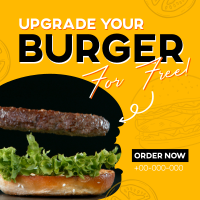 Free Burger Upgrade Instagram Post