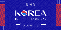 Independence Day of Korea Twitter Post