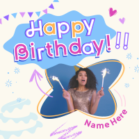 Fun Birthday Greeting Instagram Post