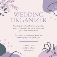 Abstract Wedding Organizer Linkedin Post Design