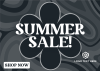 Groovy Summer Sale Postcard Design