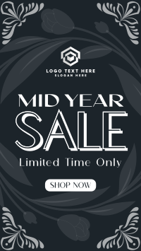 Mid-Year Sale Floral Facebook Story