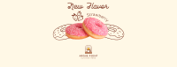 Strawberry Flavored Donut  Facebook Cover Image Preview