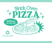 Retro Brick Oven Pizza Facebook Post