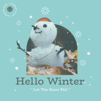 A Happy Snowman Instagram Post