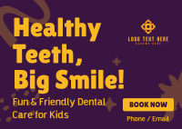 Pediatric Dental Experts Postcard Design