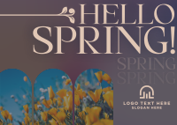 Retro Welcome Spring Postcard