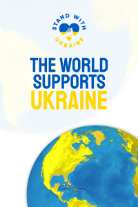The World Supports Ukraine Pinterest Pin Design