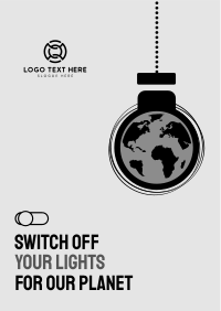 Earth Hour Lights Off Flyer