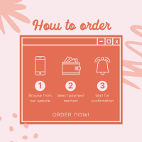 Order Process Tutorial Instagram Post Design