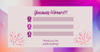 Aesthetic Giveaway Winners Facebook Ad