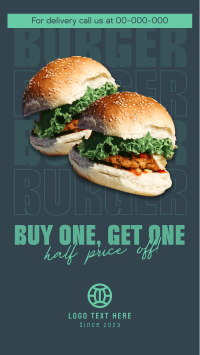 Double Burger Promo Facebook Story Design