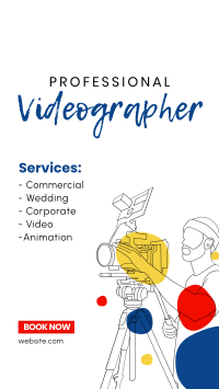 Videographer Lineart Facebook Story