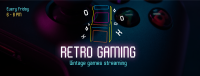 Retro Gaming Facebook Cover Image Preview