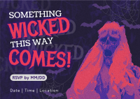 Wicked Halloween Party Postcard