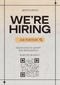 Minimalist Hiring Flyer Design