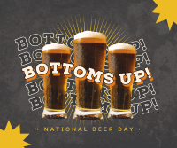 Bottoms Up this Beer Day Facebook Post