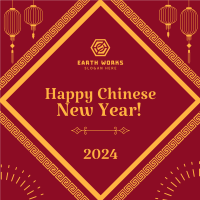 Chinese New Year Lanterns Instagram Post Image Preview